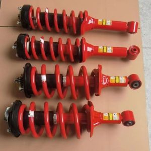 FRONT COIL SPRING + SHOCK DISC III IV RRS RED