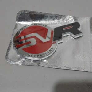 BADGE SVR BLACK BIG CHROME